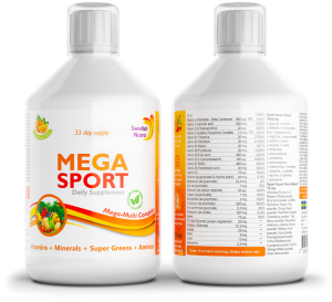 Vitamiinikompleks Mega Sport, jook Swedish Nutra